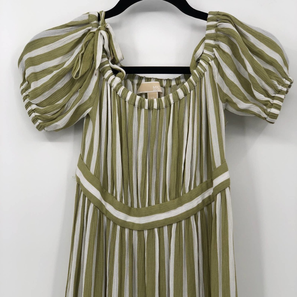 MICHAEL MICHAEL KORS Striped Tie-Sleeve Maxi Dress XS - Picture 4 of 12